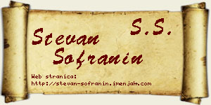 Stevan Sofranin vizit kartica